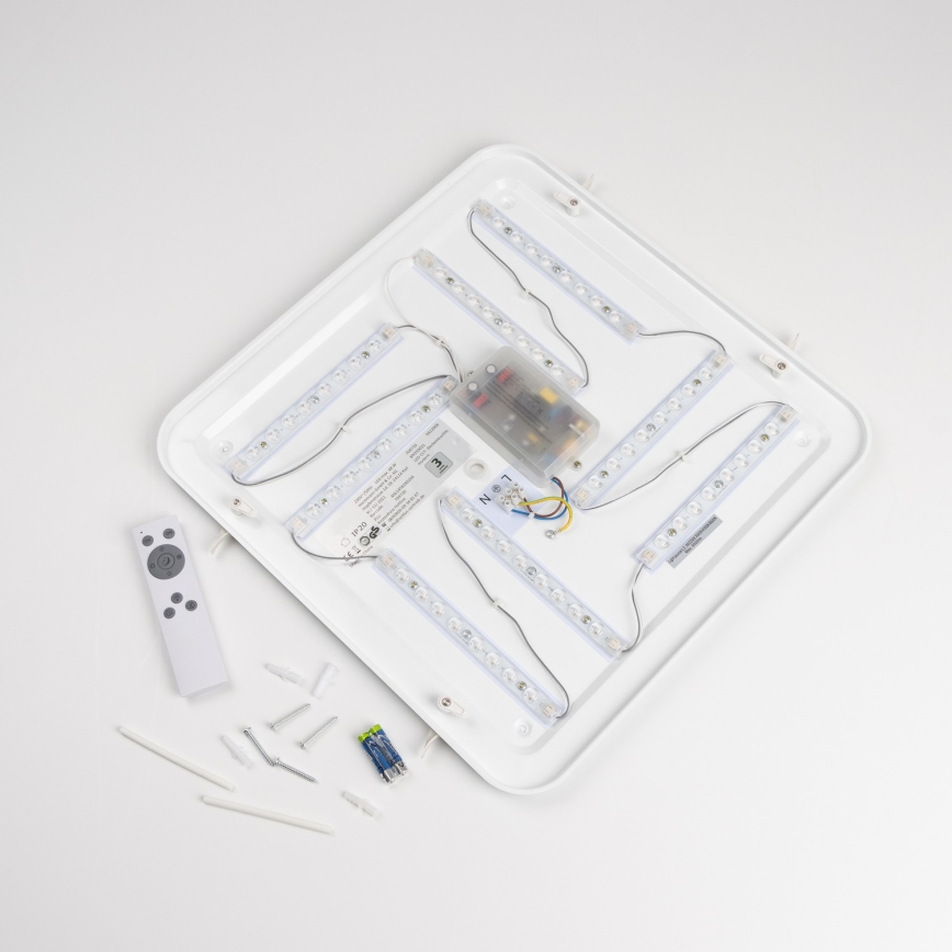 LED-dæmpbar loftlampe LED/42W/230V 3000-6500K 49x49 cm hvid + fjernbetjening