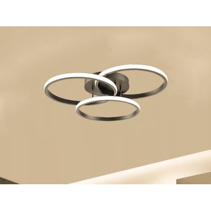 Dæmpbar LED-loftlampe LED/70W/230V 3000-6500K sort + fjernbetjening