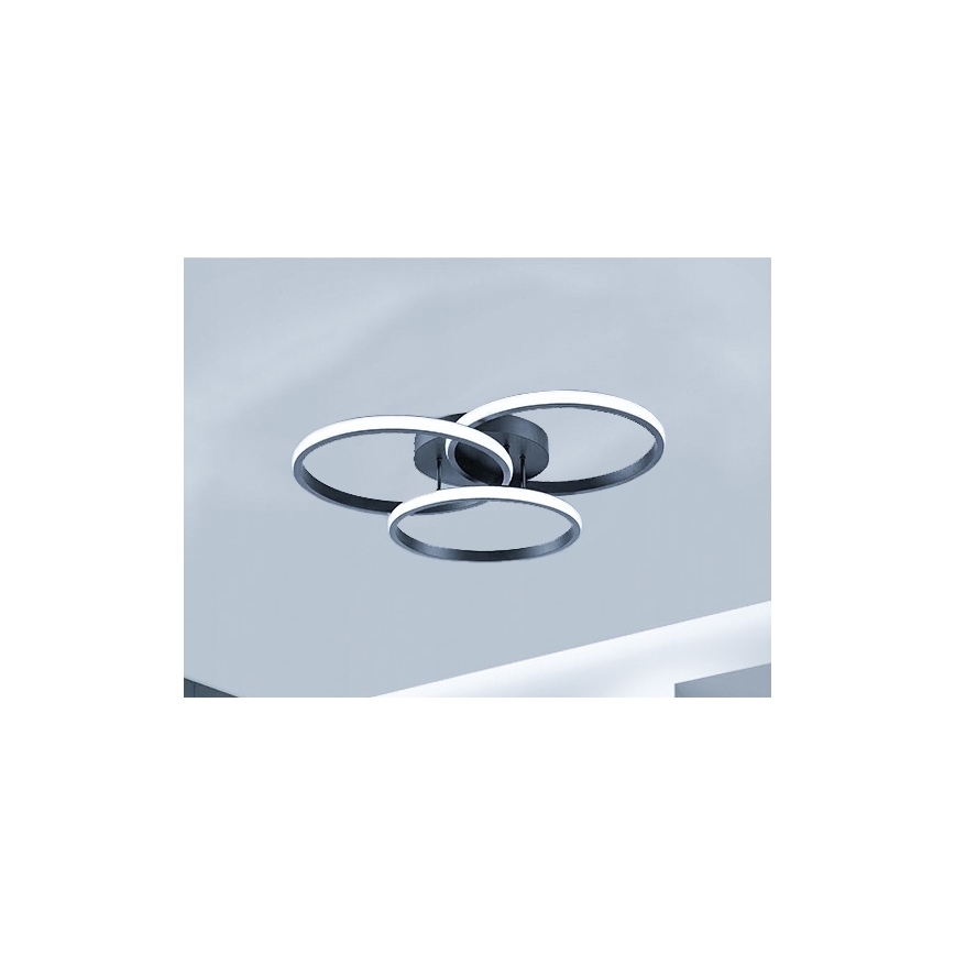 Dæmpbar LED-loftlampe LED/70W/230V 3000-6500K sort + fjernbetjening