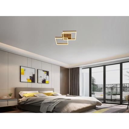 LED dæmpbar loftlampe LED/80W/230V 3000-6500K + fjernbetjening