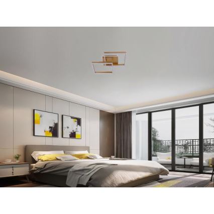 LED dæmpbar loftlampe LED/80W/230V 3000-6500K + fjernbetjening