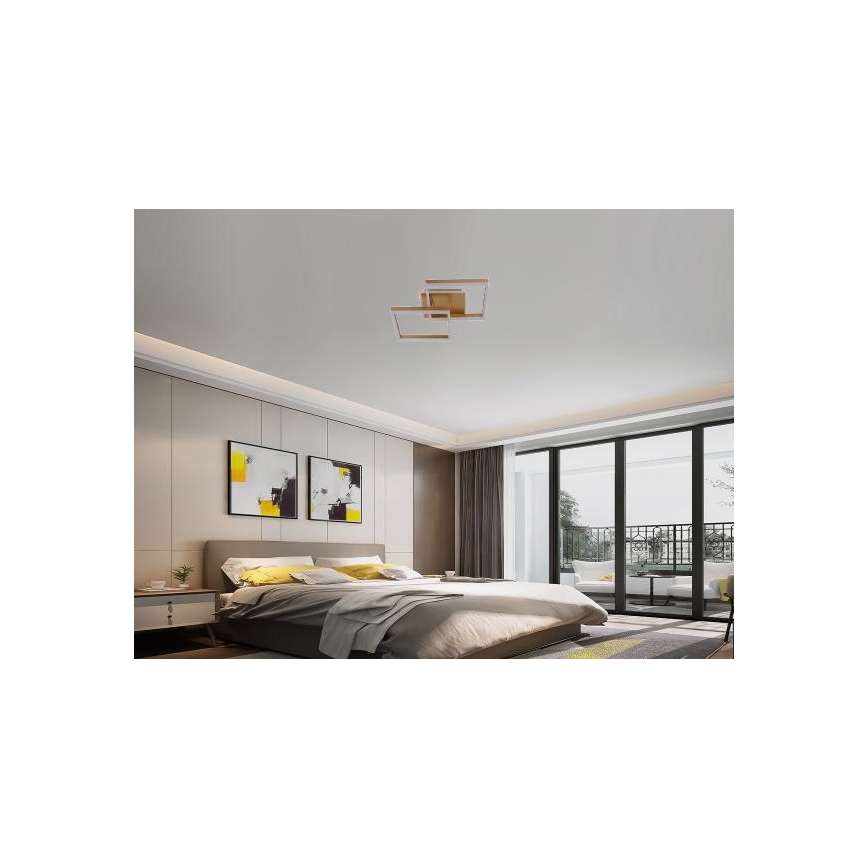 LED dæmpbar loftlampe LED/80W/230V 3000-6500K + fjernbetjening
