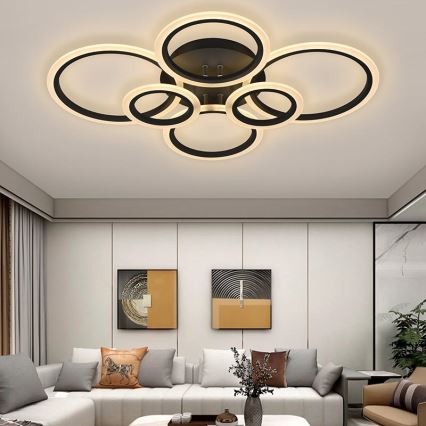 LED Dæmpbar loftlampe LED/85W/230V 3000-6500K + fjernbetjening