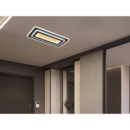 Dæmpbar LED-loftlampe LED/85W/230V 3000-6500K sort + fjernbetjening