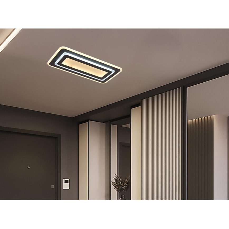 Dæmpbar LED-loftlampe LED/85W/230V 3000-6500K sort + fjernbetjening