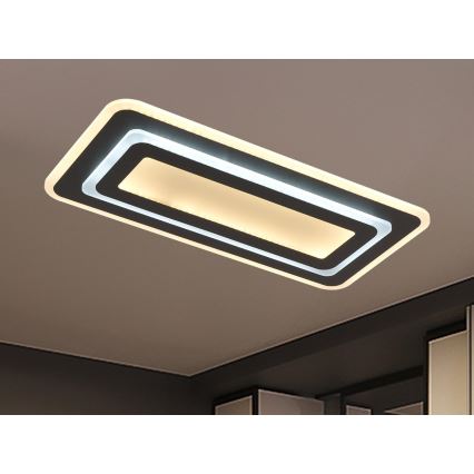 Dæmpbar LED-loftlampe LED/85W/230V 3000-6500K sort + fjernbetjening