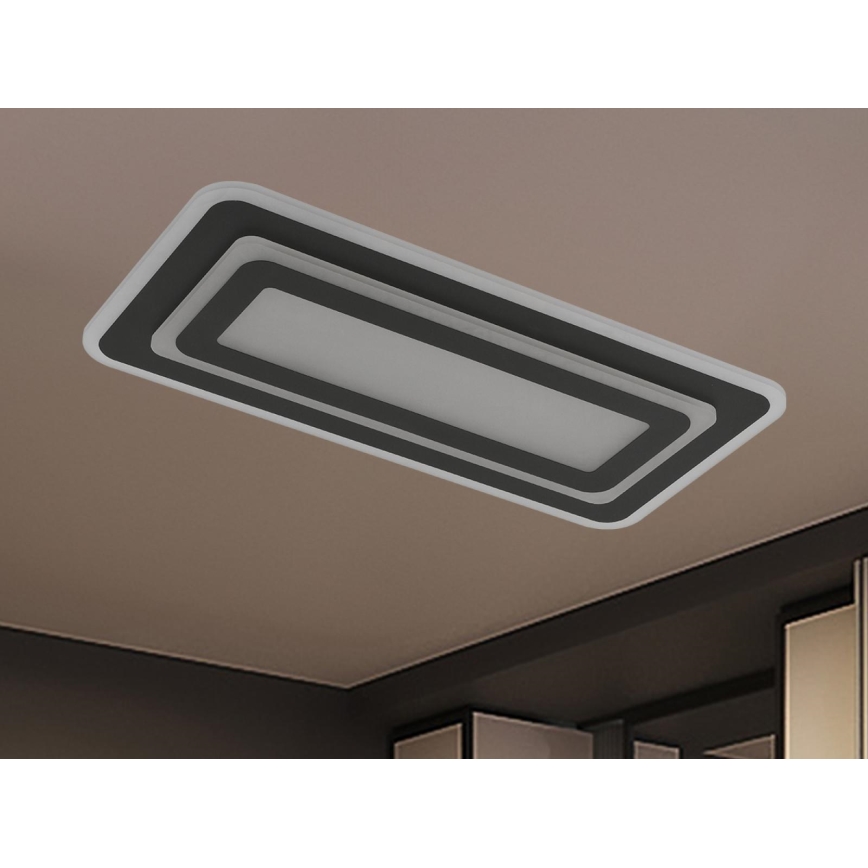 Dæmpbar LED-loftlampe LED/85W/230V 3000-6500K sort + fjernbetjening