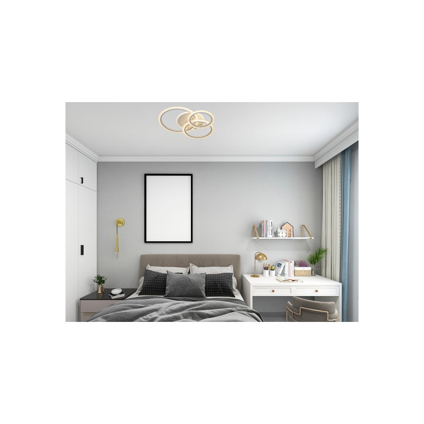 LED Dæmpbar loftlampe LED/90W/230V 3000-6500K + fjernbetjening
