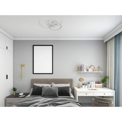 LED Dæmpbar loftlampe LED/90W/230V 3000-6500K + fjernbetjening