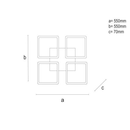 LED-dæmpbar loftlampe LED/95W/230V 3000-6500K + fjernbetjening
