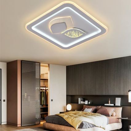 LED Dæmpbar loftlampe LED/95W/230V 3000-6500K + fjernbetjening