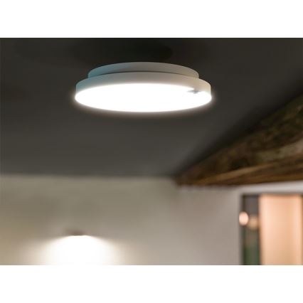 Dæmpbar LED-loftlampe med bevægelses- og skumringssensor OLDA LED/6/12/18W/230V Ø 23 cm