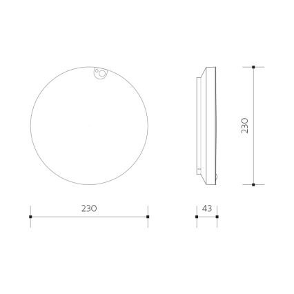 Dæmpbar LED-loftlampe med bevægelses- og skumringssensor OLDA LED/6/12/18W/230V Ø 23 cm