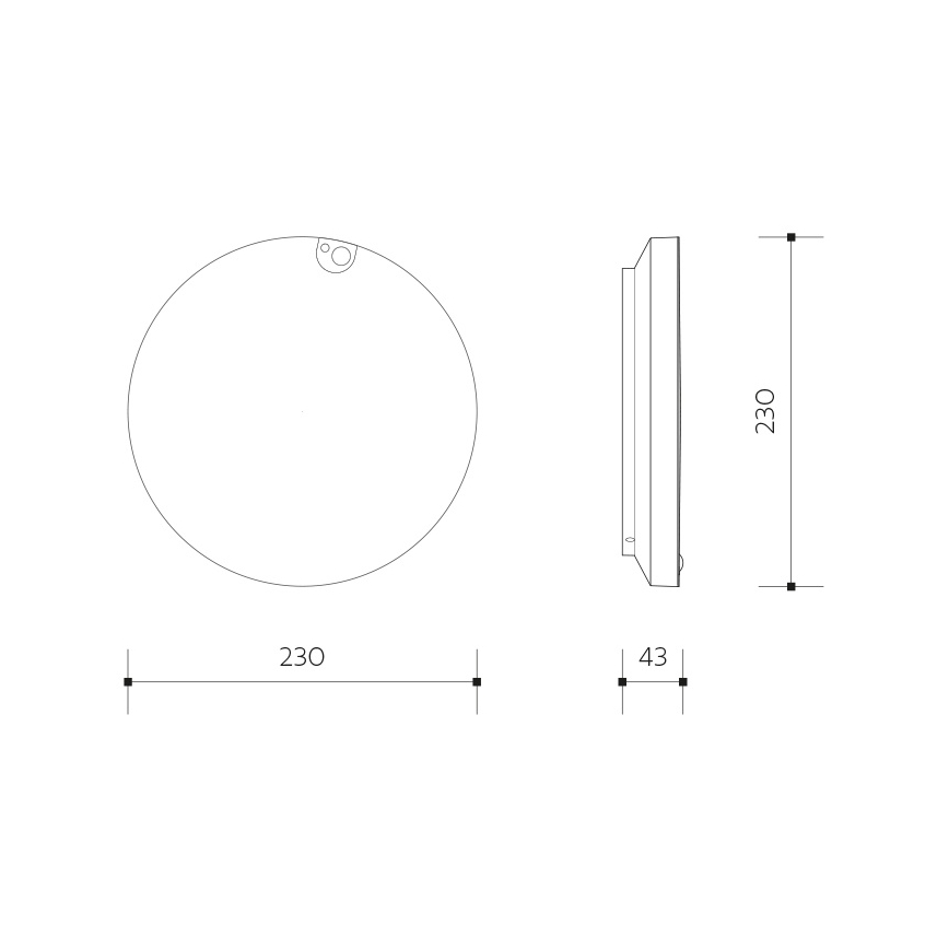Dæmpbar LED-loftlampe med bevægelses- og skumringssensor OLDA LED/6/12/18W/230V Ø 23 cm