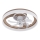 LED dæmpbar loftlampe med ventilator LED/40W/230V 3000-6500K brun/hvid + fjernbetjening