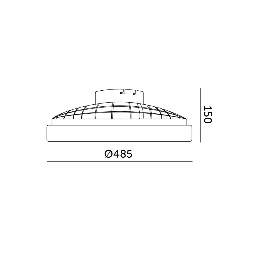 LED dæmpbar loftlampe med ventilator VENTELUX LED/48W/230V 3000/4000/6500K diameter 48,5 cm sort + fjernbetjening