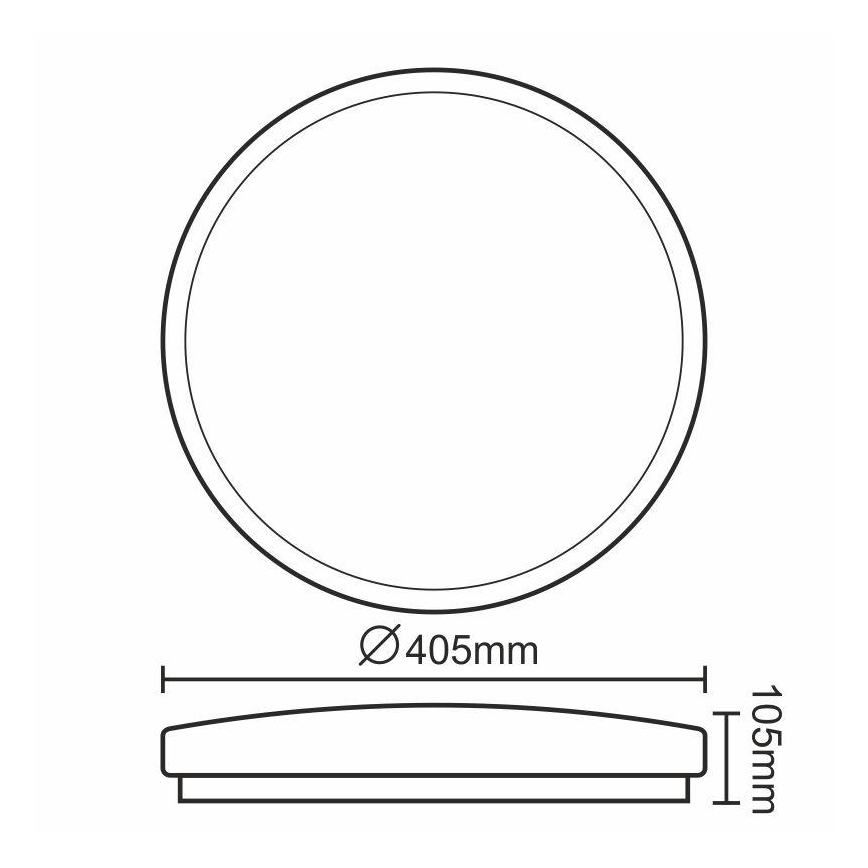 LED Dæmpbar loftlampe OPAL LED/24W/230V + fjernbetjening