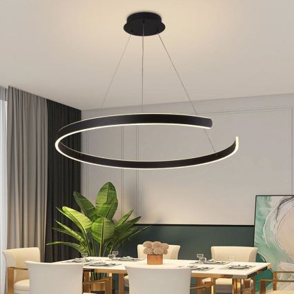 LED dæmpbar loftlampe på kabel LED/100W/230V 3000-6500K Ø 80 cm + fjernbetjening