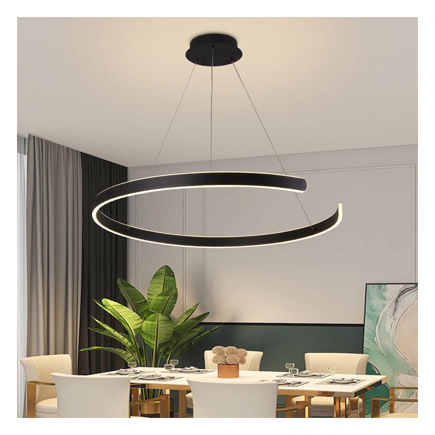 LED dæmpbar loftlampe på kabel LED/100W/230V 3000-6500K Ø 80 cm + fjernbetjening