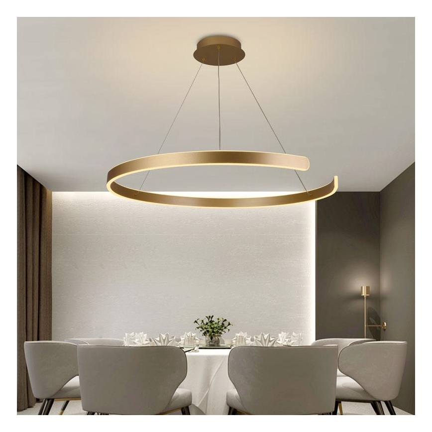 LED dæmpbar loftlampe på kabel LED/100W/230V 3000-6500K Ø 80 cm + fjernbetjening