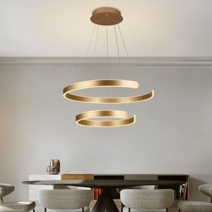LED dæmpbar loftlampe på kabel LED/120W/230V 3000-6500K Ø 60 cm + fjernbetjening