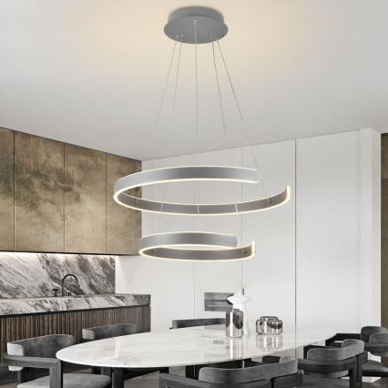 LED dæmpbar loftlampe på kabel LED/120W/230V 3000-6500K Ø 60 cm + fjernbetjening