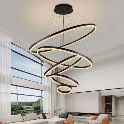LED dæmpbar loftlampe på kabel LED/210W/230V 3000-6500K Ø 100 cm + fjernbetjening