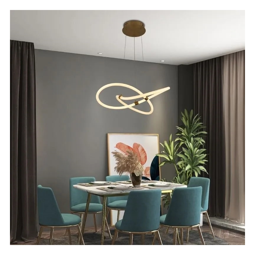 LED dæmpbar loftlampe på kabel LED/30W/230V 3000-6500K Ø 49,9 cm + fjernbetjening