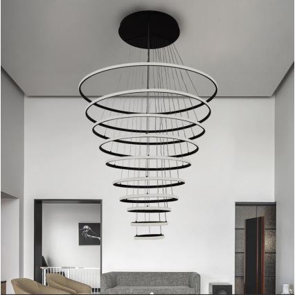 LED dæmpbar loftlampe på kabel LED/365W/230V 3000-6500K Ø 100 cm + fjernbetjening