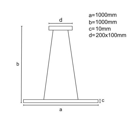 LED dæmpbar loftlampe på kabel LED/40W/230V 3000-6500K hvid + fjernbetjening