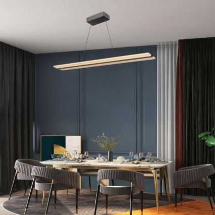 LED dæmpbar loftlampe på kabel LED/40W/230V 3000-6500K krom + fjernbetjening