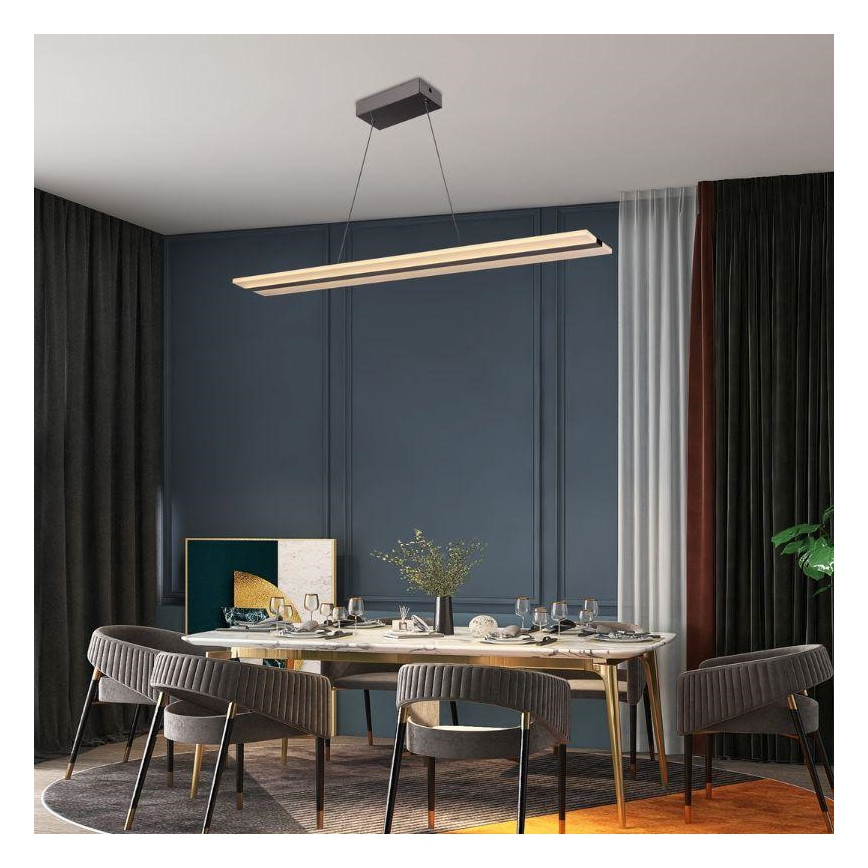 LED dæmpbar loftlampe på kabel LED/40W/230V 3000-6500K krom + fjernbetjening