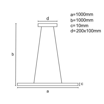 LED dæmpbar loftlampe på kabel LED/40W/230V 3000-6500K krom + fjernbetjening