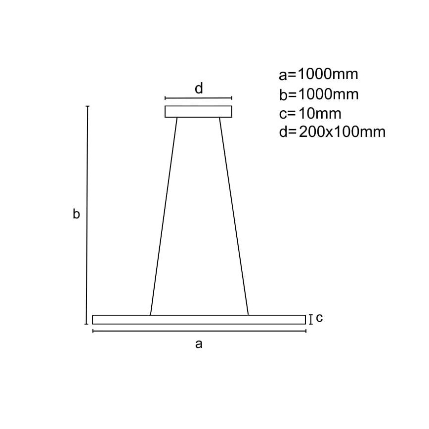 LED dæmpbar loftlampe på kabel LED/40W/230V 3000-6500K sort + fjernbetjening