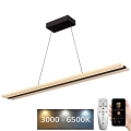 LED dæmpbar loftlampe på kabel LED/40W/230V 3000-6500K sort + fjernbetjening