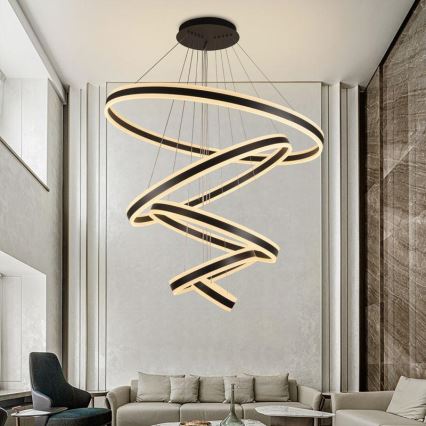 LED dæmpbar loftlampe på kabel LED/420W/230V 3000-6500K Ø 100 cm + fjernbetjening
