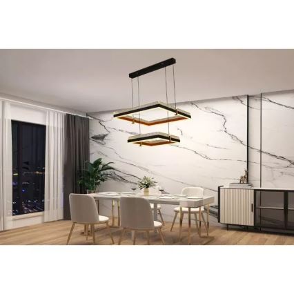 LED dæmpbar loftlampe på kabel LED/50W/230V 3000-6500K + fjernbetjening