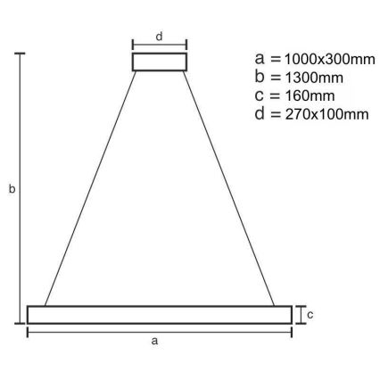 LED dæmpbar loftlampe på kabel LED/50W/230V 3000-6500K guld + fjernbetjening