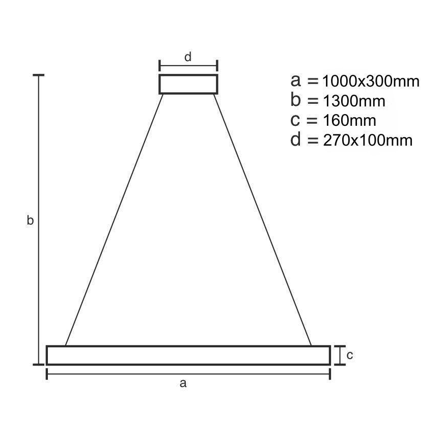 LED dæmpbar loftlampe på kabel LED/50W/230V 3000-6500K guld + fjernbetjening