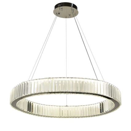 LED Dæmpbar krystal lysekrone på kabel LED/50W/230V 3000-6500K blank krom + fjernbetjening