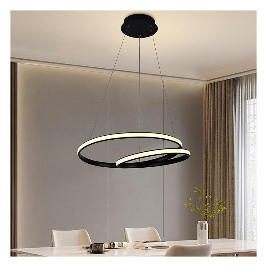 LED dæmpbar loftlampe på kabel LED/65W/230V 3000-6500K Ø 56 cm + fjernbetjening