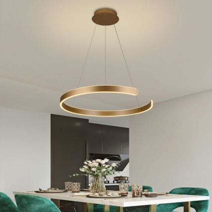 LED dæmpbar loftlampe på kabel LED/70W/230V 3000-6500K Ø 60 cm + fjernbetjening