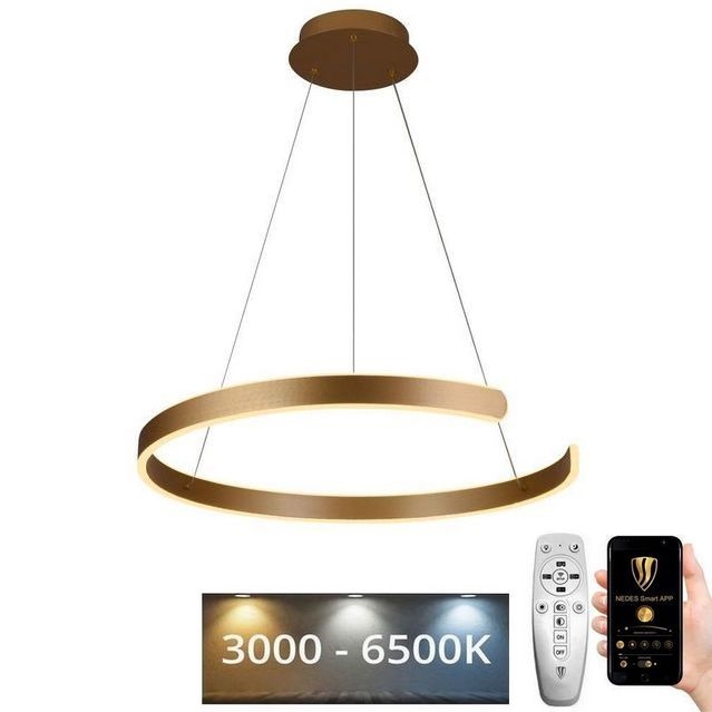 LED dæmpbar loftlampe på kabel LED/70W/230V 3000-6500K Ø 60 cm + fjernbetjening