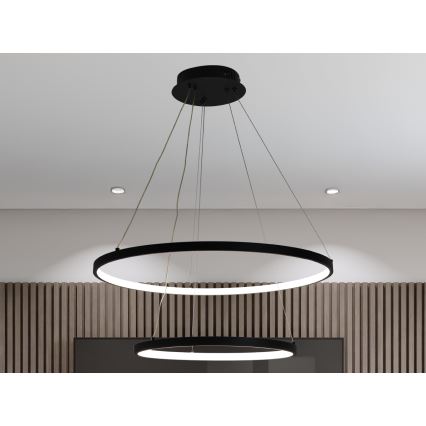 LED dæmpbar loftlampe på kabel LED/75W/230V 3000-6500K Ø 60 cm + fjernbetjening