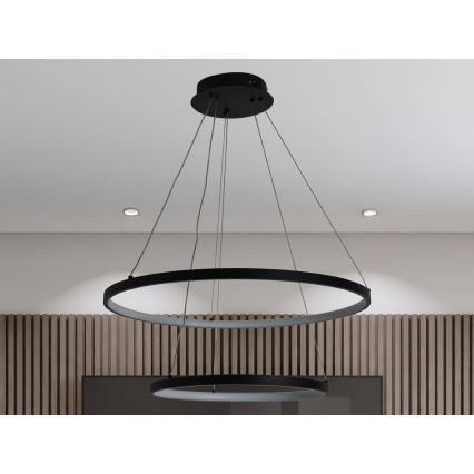 LED dæmpbar loftlampe på kabel LED/75W/230V 3000-6500K Ø 60 cm + fjernbetjening