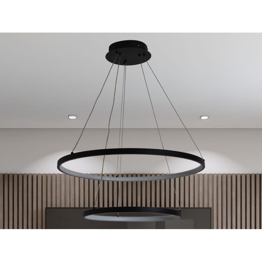 LED dæmpbar loftlampe på kabel LED/75W/230V 3000-6500K Ø 60 cm + fjernbetjening