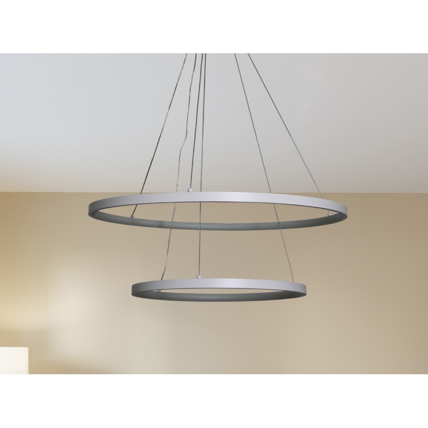 LED dæmpbar loftlampe på kabel LED/75W/230V 3000-6500K Ø 60 cm + fjernbetjening