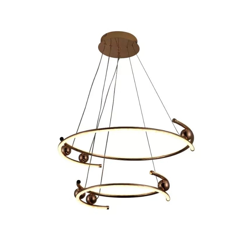 LED dæmpbar loftlampe på kabel LED/80W/230V 3000-6500K Ø 60 cm + fjernbetjening