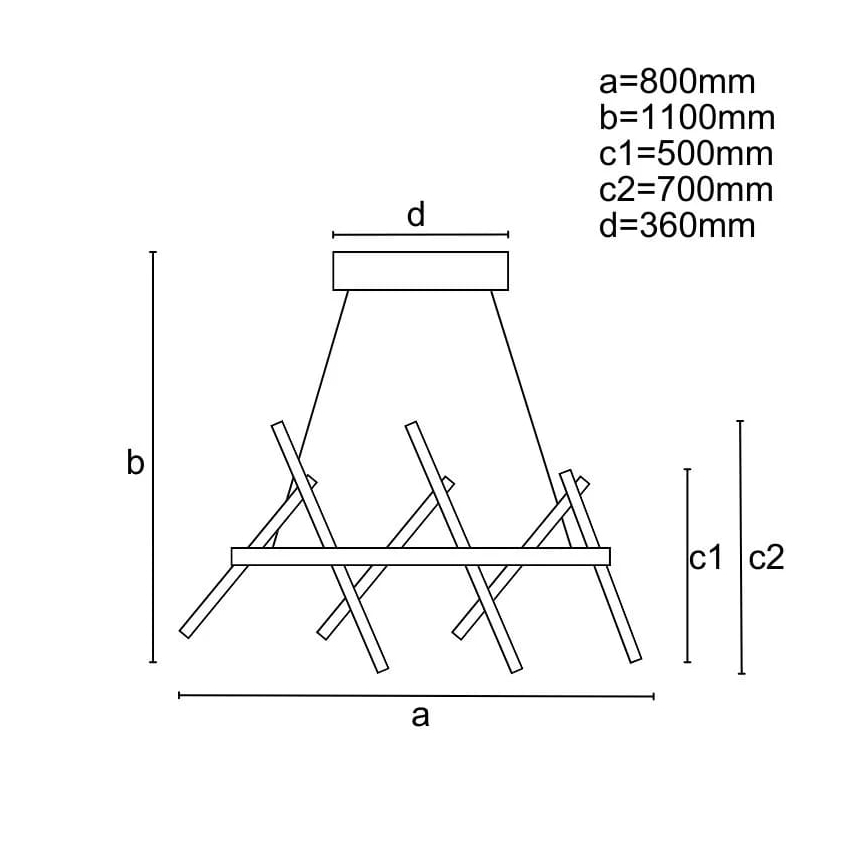 LED dæmpbar loftlampe på kabel LED/80W/230V 3000-6500K + fjernbetjening