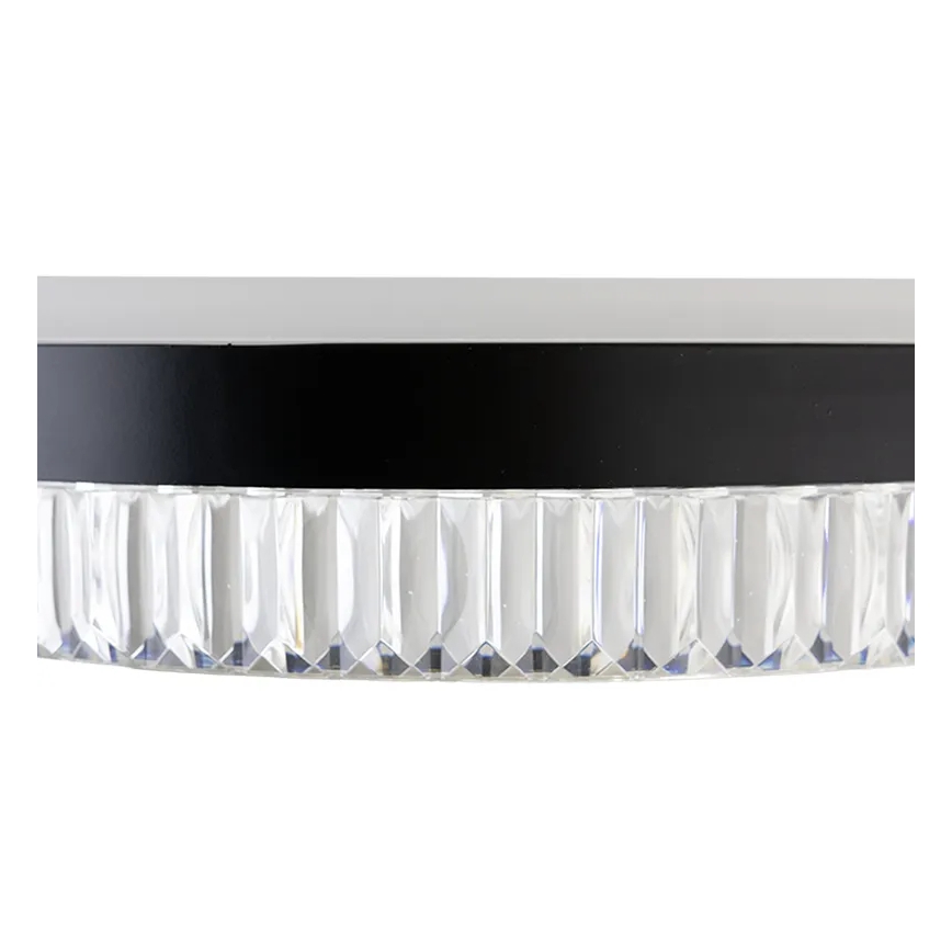 LED dæmpbar krystal lysekrone på kabel LED/80W/230V 3000-6500K sort + fjernbetjening